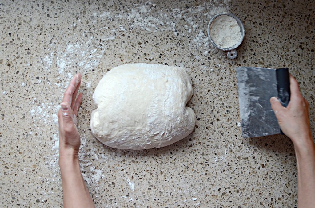 sourdough resting on counter