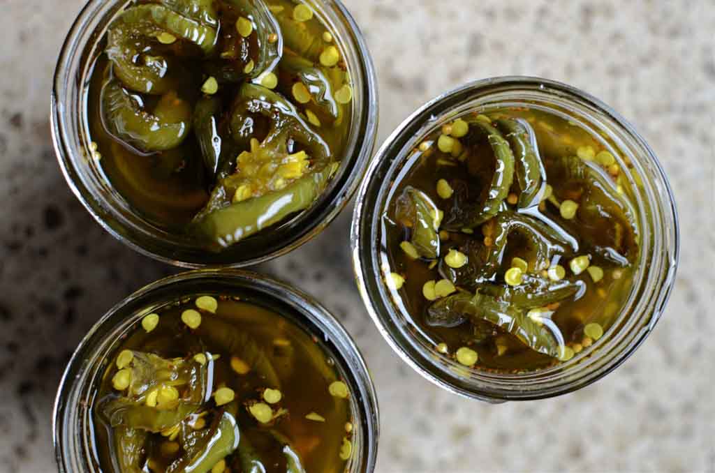 jars of cowboy candy aka candied jalapenos