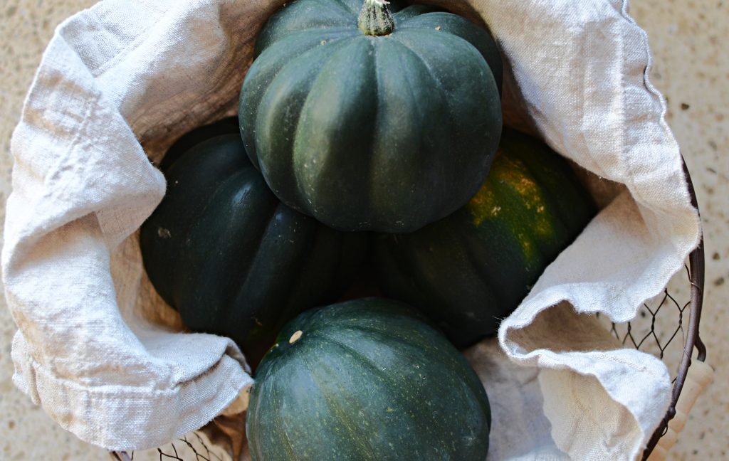 basket of acorn squash