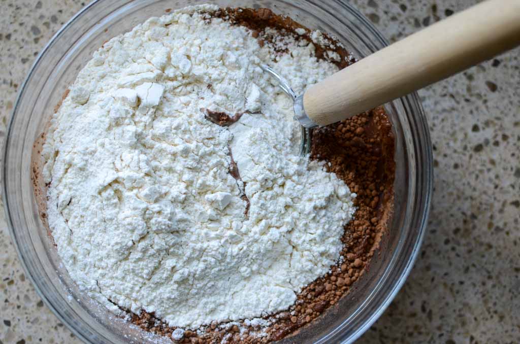 all of the ingredients in a glass bowl