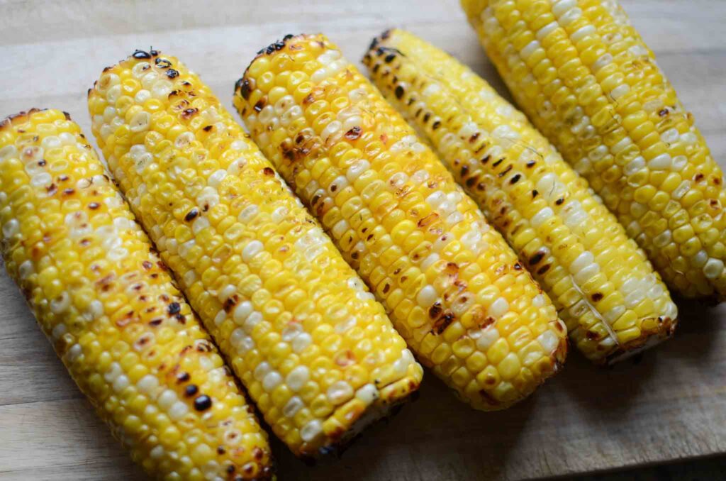 5 cobs of roasted sweet corn