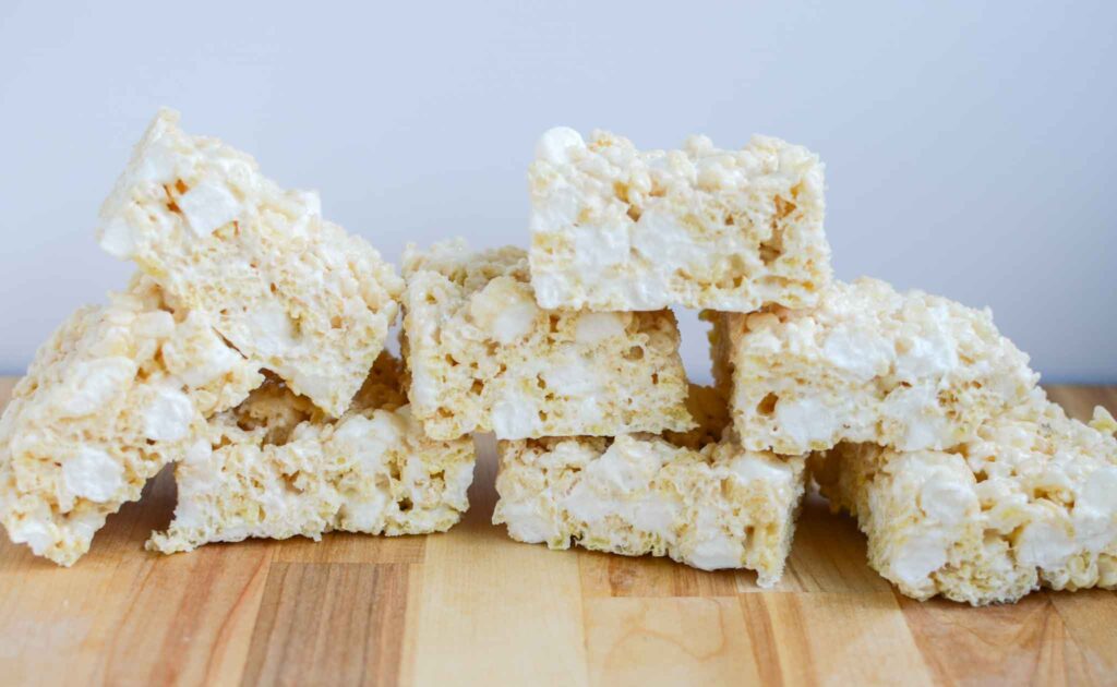 stacked rice krispie treats