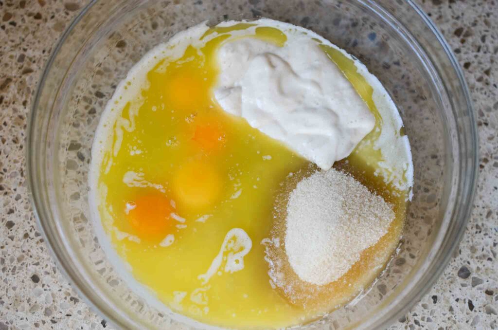 wet ingredients for sourdough zucchini bread