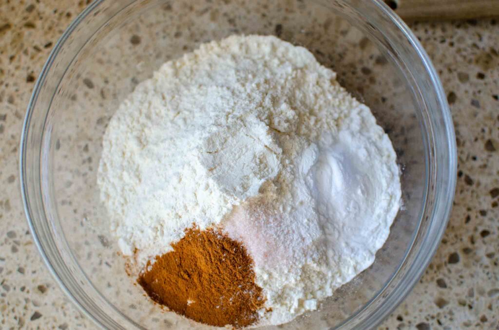 dry ingredients for sourdough zucchini bread