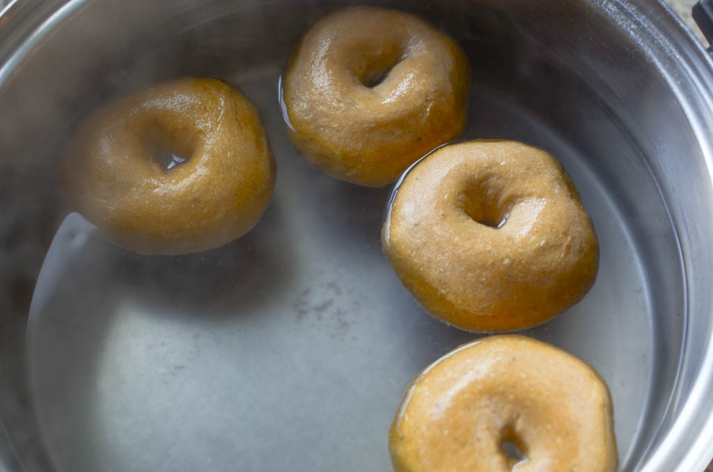 boiling the bagels 