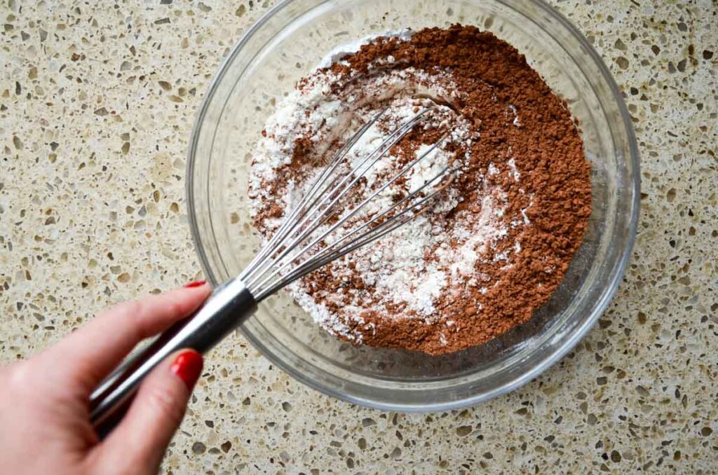 whisking dry ingredients