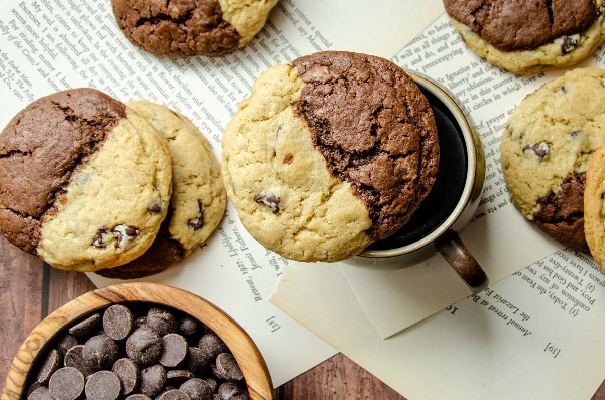 Easy Sourdough Brookies - Brownies + Cookies - Lockrem Homestead