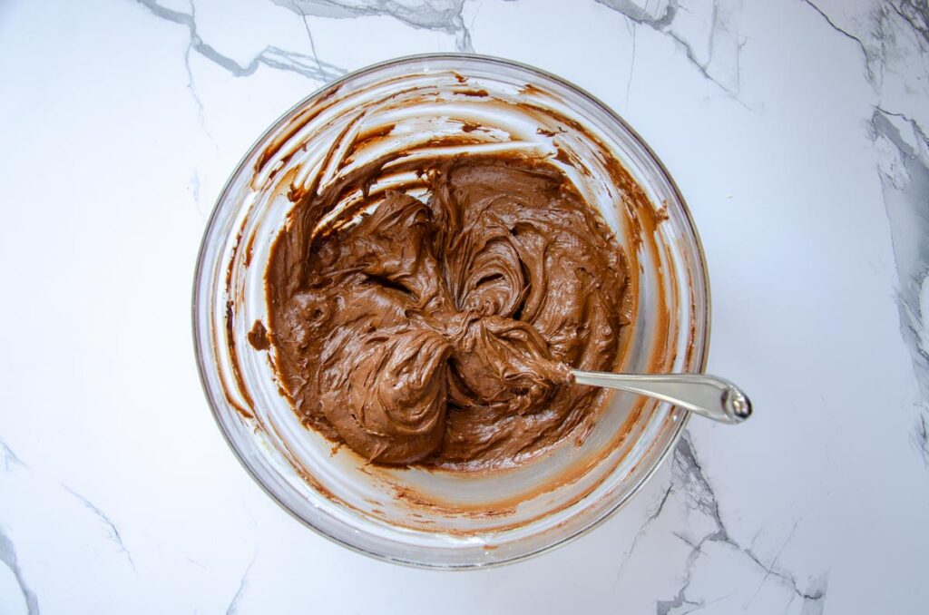 chocolate espresso frosting in a bowl