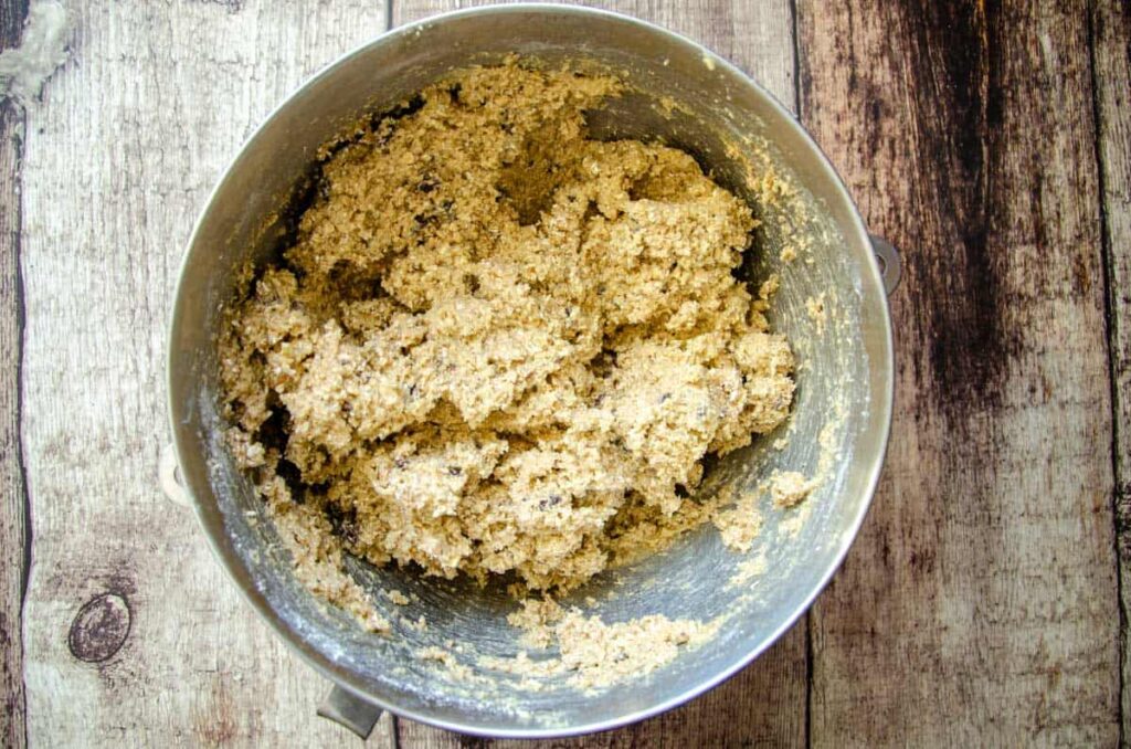 Adding ground oats to sourdough oatmeal chocolate chip cookie dough