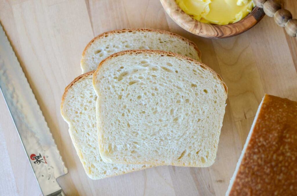 slices of sourdough sandwich bread 