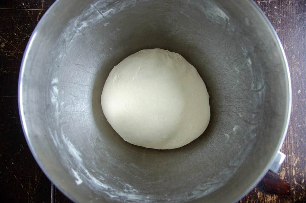 bread dough before bulk ferment