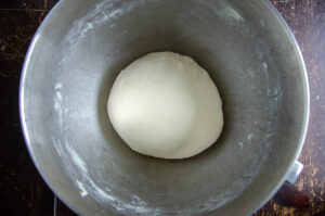 bread dough before bulk ferment