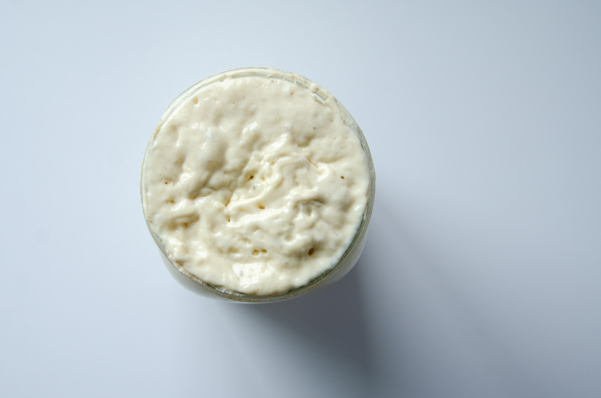 sourdough starter in a mason jar
