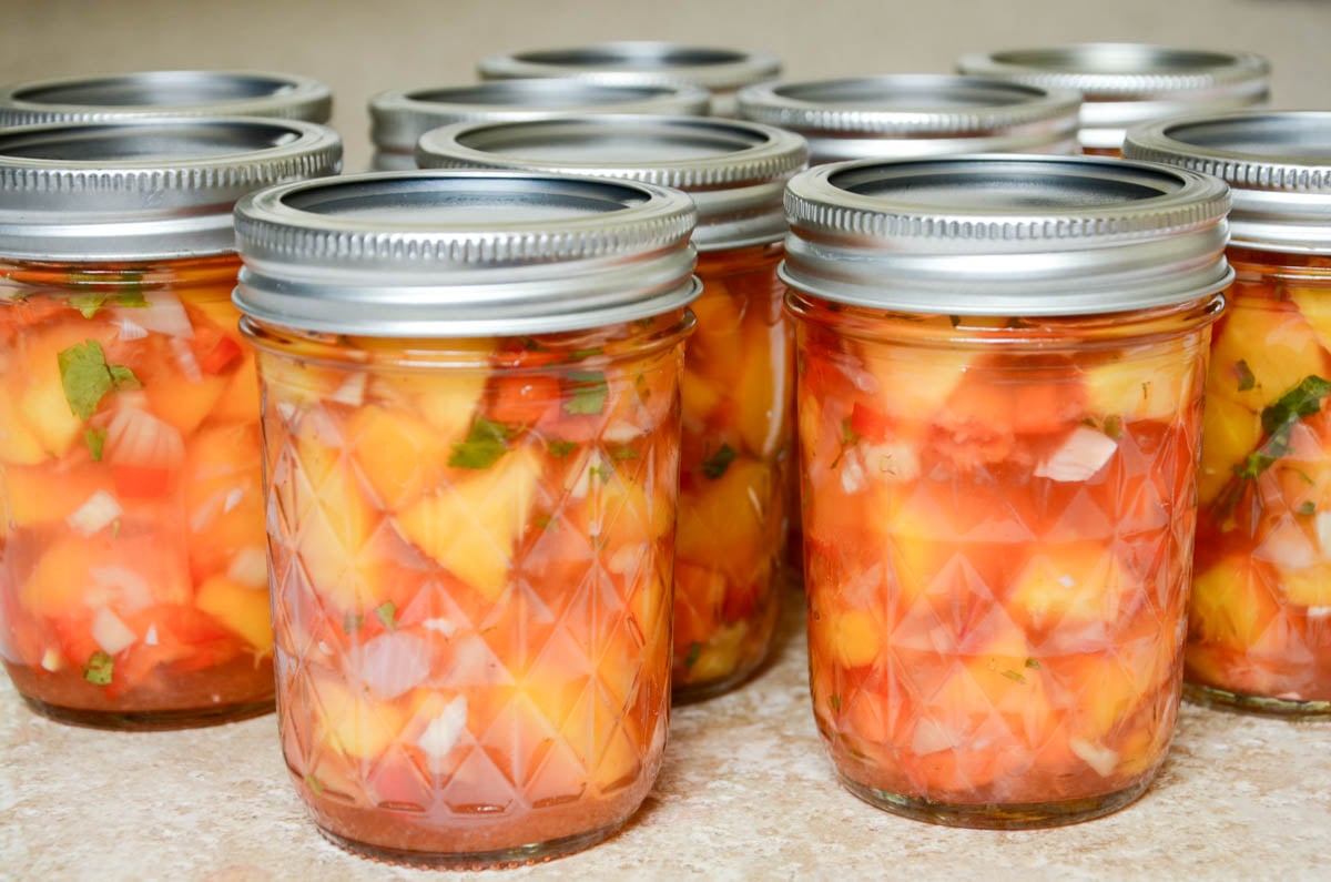 Peach Salsa for Canning