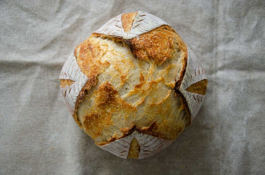 a loaf of sourdough bread