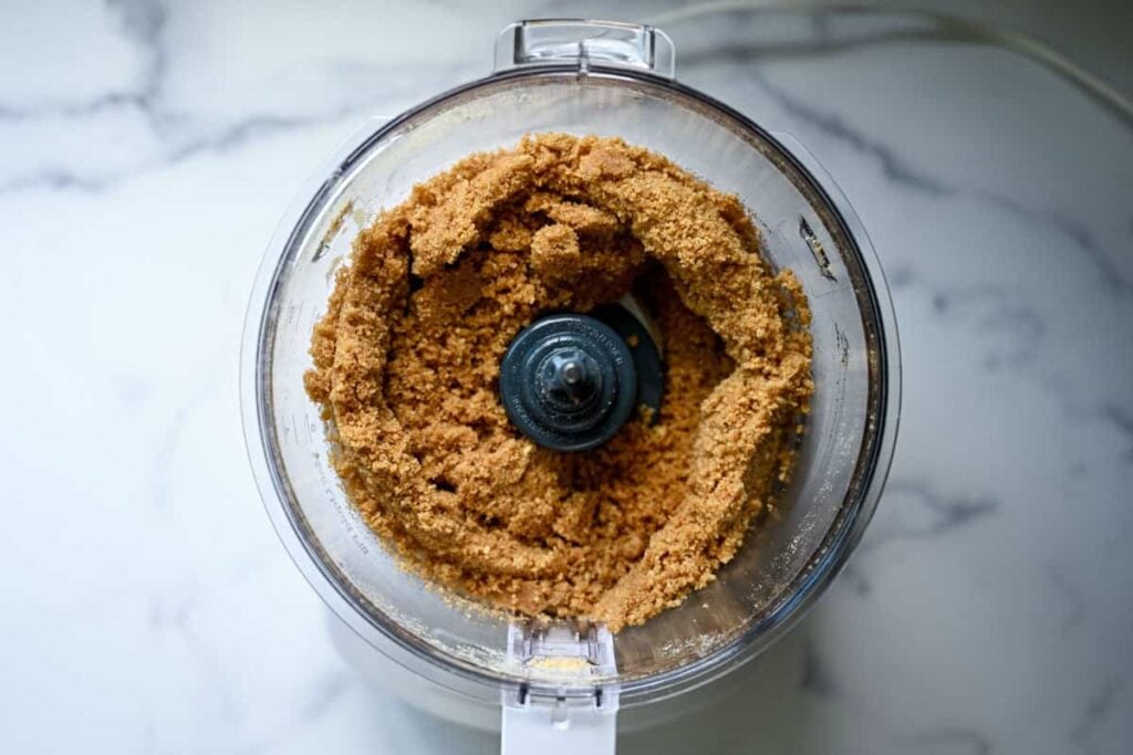 graham cracker crust in a food processor 