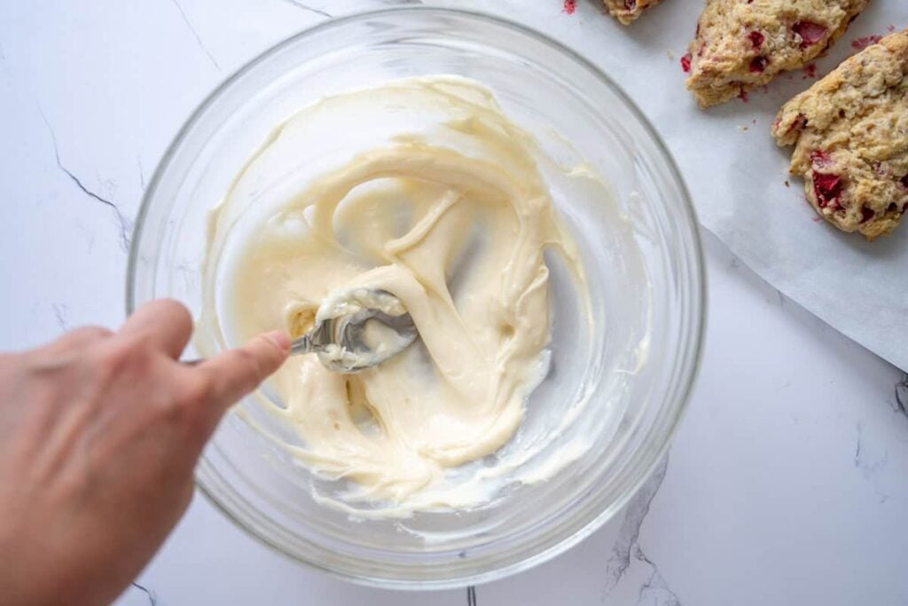 creaming cream cheese for frosting