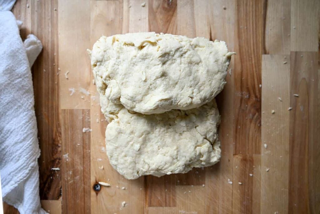 folding sourdough shortcake dough