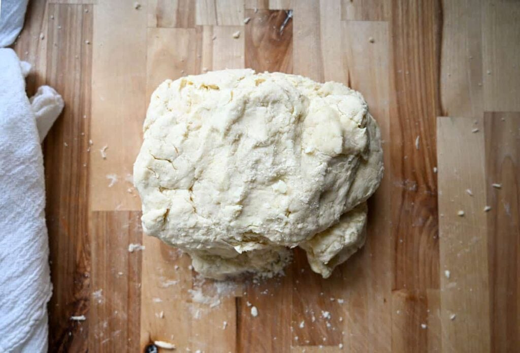 folding sourdough shortcake dough